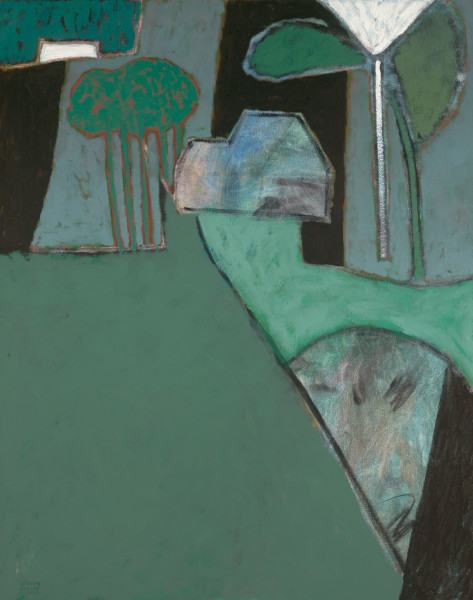 Het huis in het bos Dalfsen (1992) | oil painting – 100x80cm – #7922