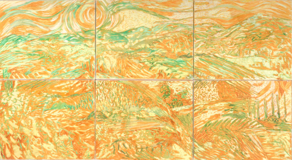 Provence landscape (2010) | oil painting – six piece – 90x166cm – #79659