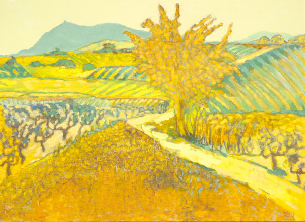 Chemin des Granges and Mont Ventoux, Provence (2013) | oil painting – 80x60cm – #79662